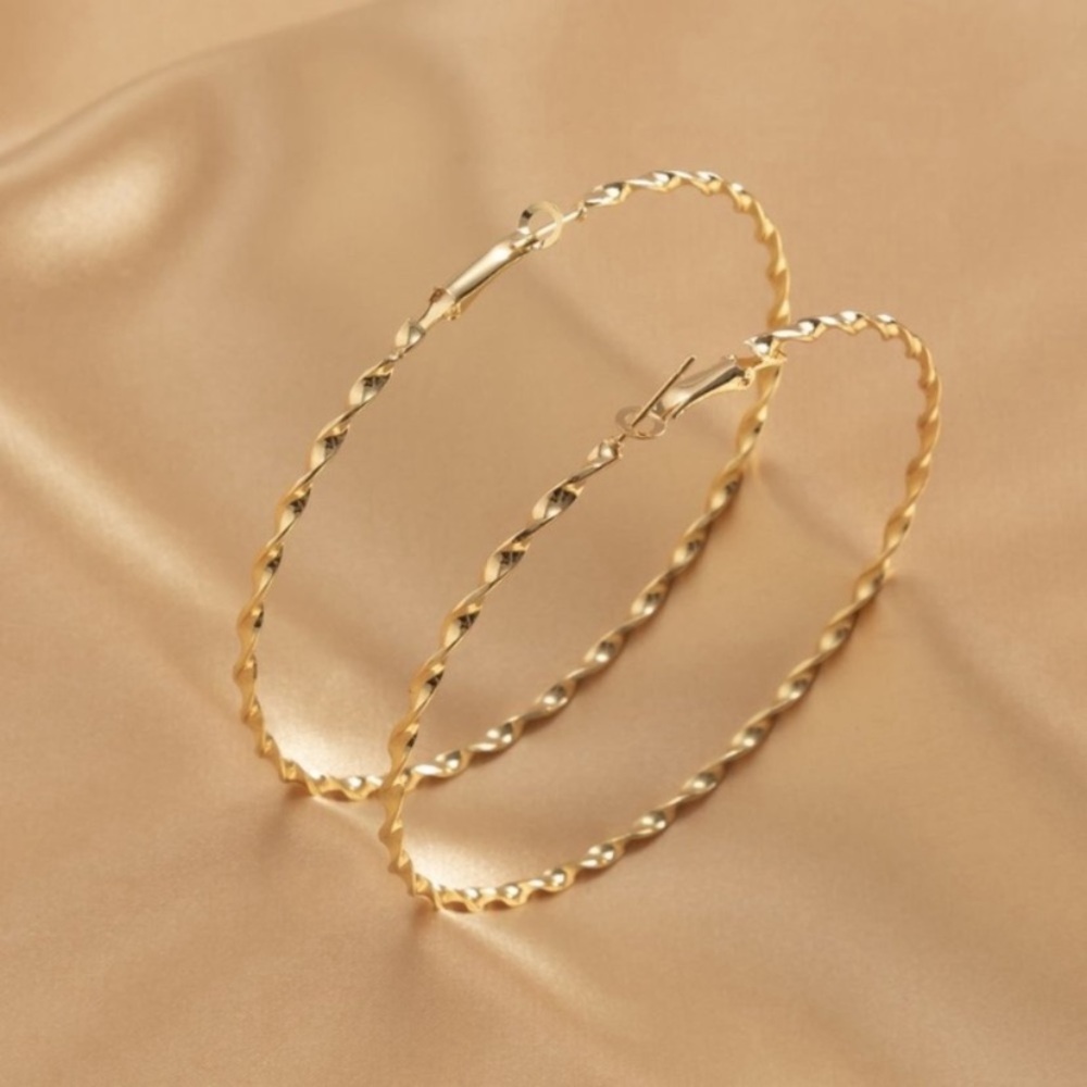 5 for $25 Elegant 14k Gold Plated Hoop Earrings